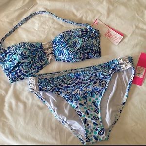 NWT LILLY PULITZER LITALATTICE BIKINI SET